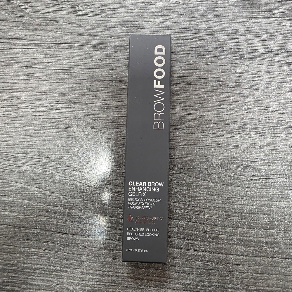 BrowFood Clear Brow Enhancing GelFix 8mL | Dual Sided Brush | New